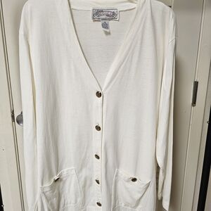 Vintage Nuggets Cream Button-Up Cardigan